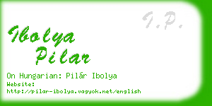 ibolya pilar business card